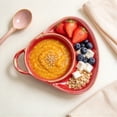 thumbnail image 4 of Handmade Ceramic Soup Bowl With Attached Side Plate, 280ml Soup Cup With Handle, Serving Bowl For Soup, Salad, Pasta, Oatmeal, Microwave Safe Tableware, Ceramic Bowl for Home Kitchen Daily Meals, 4 of 5
