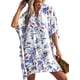 thumbnail image 3 of Ekouaer Women's Swimsuit Cover Up 3/4 Sleeve Beachwear Bikini Coverups Button Down Oversized Cover Up Shirt S-3XL, 3 of 5