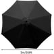 thumbnail image 2 of Parasol Replacement Canopy, 8 Ribs, 3 m, Waterproof, Anti-UV, Replacement Fabric, Black, 2 of 4
