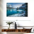 thumbnail image 3 of Elephant Stock Spirit Island In Winter Wall Art - Horizontal Canvas Wall Art - Living Room Wall Decor - Nature Canvas - Blue And Teal Decor - 39" x 26", 3 of 8