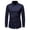 Navy*, variant on RUTAYY Men's Shirts Embroidered Asymmetrical Long Sleeve Solid Color Denim Shirt Turndown Collar Comfortable Breathable Classic Seaside Blouse