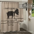thumbnail image 4 of VHC Brands Farmhouse Bath Sawyer Mill Rod Pocket Cotton Button Holes Shower Curtain, 72x72, Charcoal Pig, 4 of 6