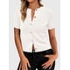 thumbnail image 5 of Suéter PRETTYGARDEN 2025 Mujer Crop Cardigan Blanco con Botones S, 5 of 6