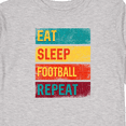 thumbnail image 4 of Inktastic Football Sports Eat Sleep Football Repeat Boys or Girls Long Sleeve Toddler T-Shirt, 4 of 5