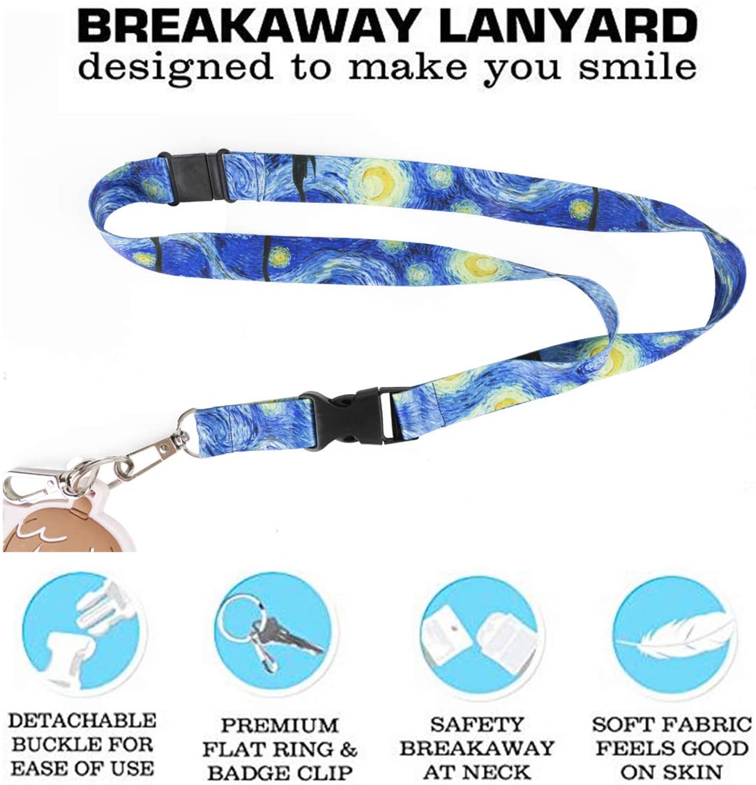 Cool Neck Strap Breakaway Lanyard for Badge Holders Keys Cell Phone Keychains