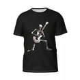 thumbnail image 5 of Graphic tees Skeleton Playing Guitar Vicious Men's Short Sleeve T-Shirt (Multiple Designs) Black, 5 of 7