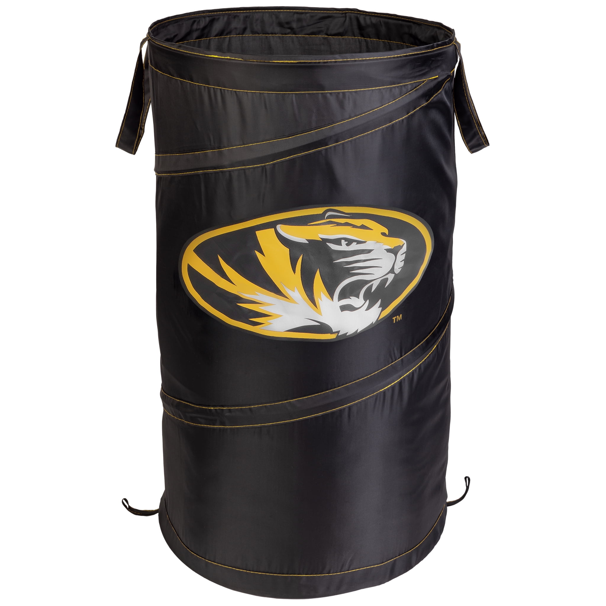 Smart Design Pop Up Spiral Laundry Hamper - 15 x 25 inch - University of Missouri   - Black and Gold Colors - Missouri Tigers