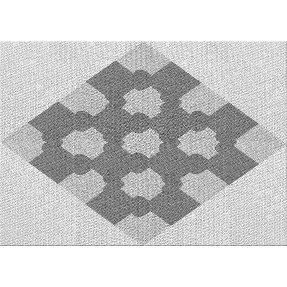 Ahgly Company Indoor Rectangle Patterned Gunmetal Gray Area Rugs, 8' x 10'