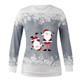 thumbnail image 3 of EGNMCR Chandail en Molleton de Noël pour Femmes T-shirt Imprimé d'Hiver Manches Longues Blouse Col Rond Hauts Décontractés, 3 of 3