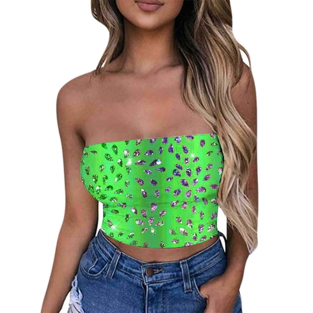 Tube Tops, Womens Printed Strapless Yoga Exercise Chest Wrap Pullover