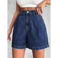 thumbnail image 4 of EMMIOL Women's High Waisted Wide Leg Denim Shorts Stretchy 2026 Summer Casual Jean Shorts with Pockets Trendy Loose Fit Y2K Streetwear, 4 of 9