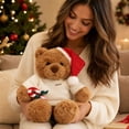 thumbnail image 3 of 10'' Christmas Teddy Bear Plush Toy, Cute Stuffed Animal Doll, 3 of 4