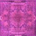 thumbnail image 1 of Ahgly Company Indoor Square Medallion Pink Traditional Area Rugs, 5' Square, 1 of 4