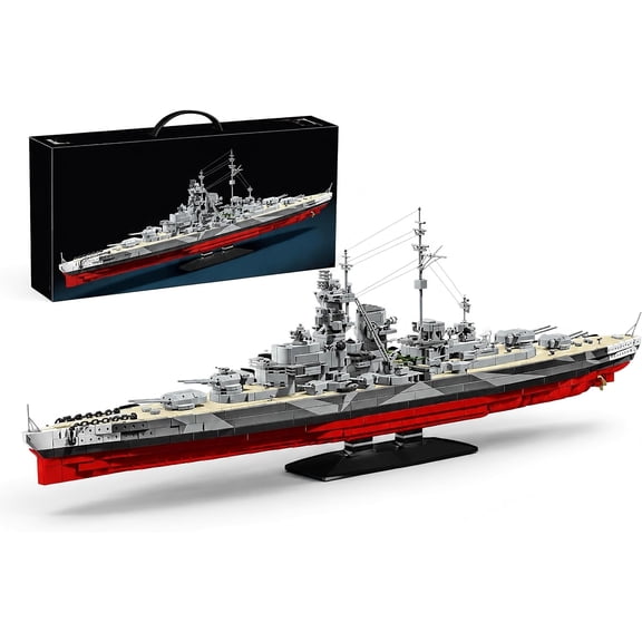 1:300 Tirpitz Battleship Building Set Collectible Model Boat for Adults, Compatible with Lego Ship War Military Home Office Decor for Fans - 2738PCS