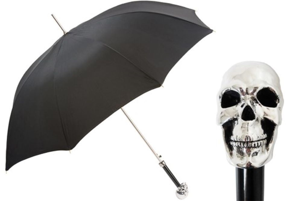 Cool Skull with Paisley Print Custom Foldable Rain Umbrella 