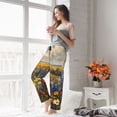 thumbnail image 6 of Picia Vibrant Wildflower Meadow Womens Soft Woven Cotton Elastic Waistband Sleep Pajama Pant Lounge Sleep Pant With Pockets And Drawstring-Large, 6 of 9