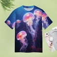 thumbnail image 4 of Jellyfish Ocean Style Women's T-Shirt Short Sleeve T Shirts Tops Tee Ladies Loose T, 4 of 6