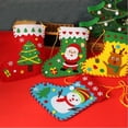 thumbnail image 5 of Manualidades navideñas para niños, manualidades navideñas en fieltro, manualidades navideñas, kits de costura de calcetines navideños, kits de adornos navideños de fieltro para niños, niñas y niños, 4 piezas oso de fresa Electrónica, 5 of 5