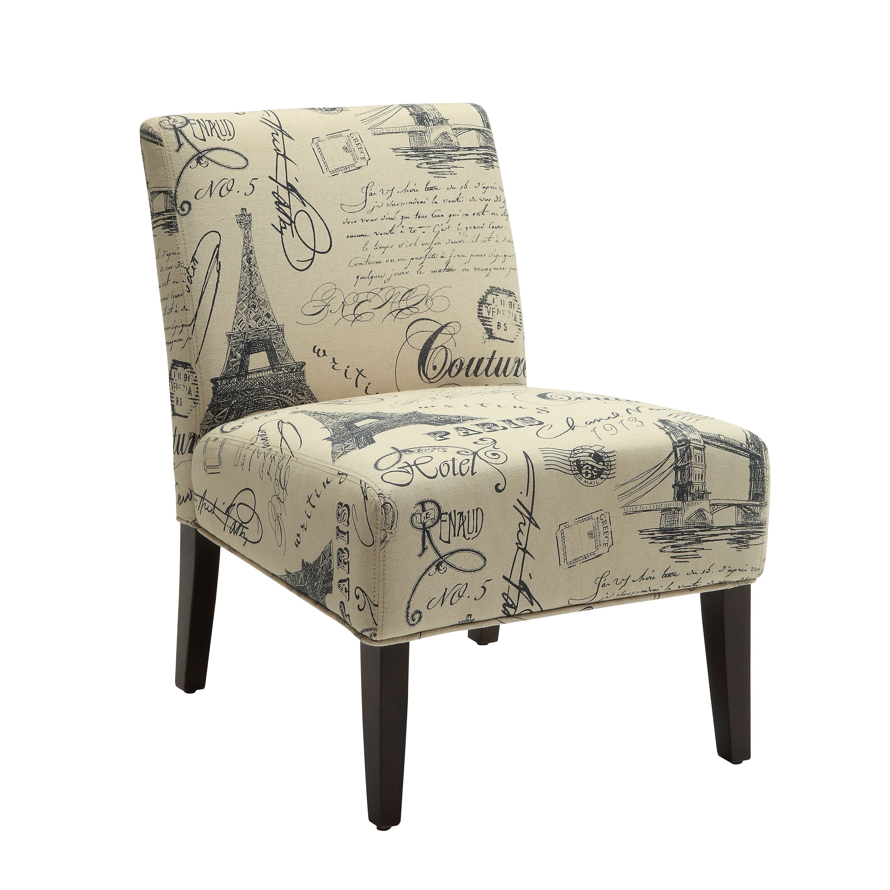 Reece Accent Chair Fabric & Espresso