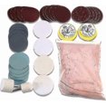 thumbnail image 1 of Glass Polishing Discs 34 Pack Deep Scratch Removal 230g Cerium Oxide Powder & Polishing Pads 50mm-XinHan, 1 of 5