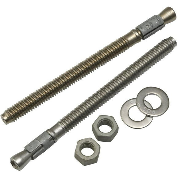 2 Pack 3/8" x 5" Stainless Steel Wedge Anchors