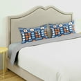 thumbnail image 3 of Yayeee Pillowcase King Size Set of 2 Satin Wrinkle Resistant Pillow Case, Modern Color Circle, 3 of 8