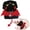 Black, variant on Ferret Harness and Leash, Adjustable Walking Vest for Guinea Pig, Kitten, Puppy, Bunny and Other Small Animals, Soft and Breathable Ferret Lead Leash with Evil Wings and Safe Bell