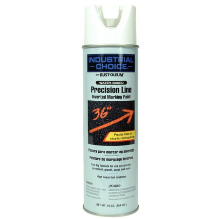 Rust-Oleum M1600/M1800 Precision-Line Inverted Marking Paint,17oz, White, (Rust Best Solo Base)