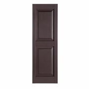 Perfect Shutters Premier Raised Panel Exterior Decorative Shutters, White - 15 x 67 in.