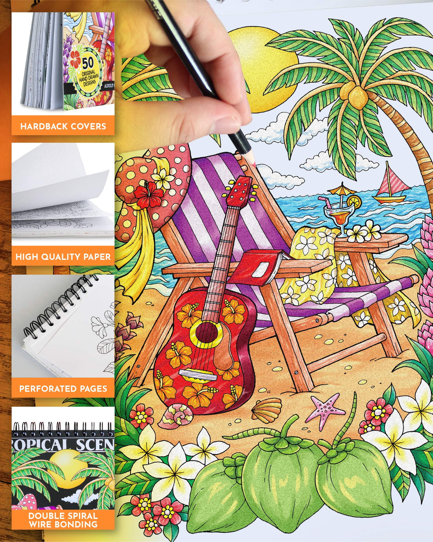 Colors of the Ocean Adult Coloring Book by ColorIt