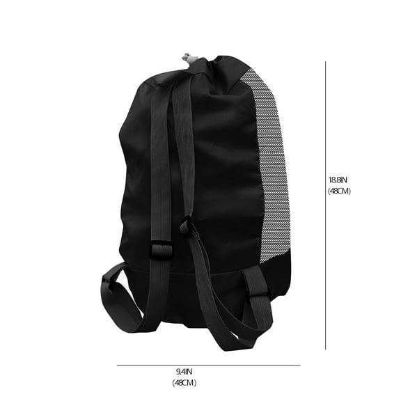 Clerance Under $1 PEONAVET Large Mesh Beach Bag, Durabled Drawstring Beach Backpack, Foldable Swim and Pool Toys Balls Storage Bags(Exclude Toys, Black)