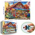 thumbnail image 2 of Retro Country Fruit Shop Scenery 1000 Piece Adult Jigsaw Puzzle, Intellectual Challenge, Home Wall Decoration, Holiday Party, Birthday Gift, Adult Fun Jigsaw Puzzle. Size: 29.5x19.7 in, 2 of 6