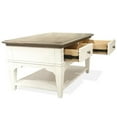 thumbnail image 4 of Riverside Furniture Myra Wood Coffee Table with Small Legs in Natural/Paperwhite, 4 of 6