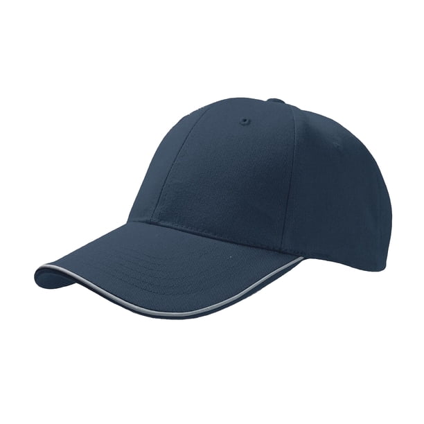 Atlantis - Gorra de seis paneles con ribete reflectante modelo Reflect (Azul marino)