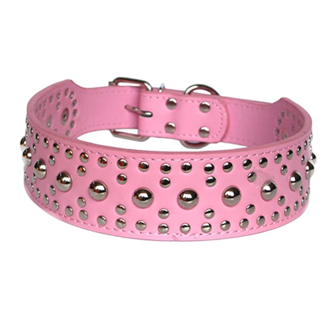 Cuello de duradero de 5 cm de espesor de doble lona de material cuero grande de material cuero grande 1 pieza para perros por parques - S Rosa