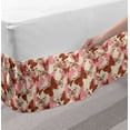 thumbnail image 2 of Butterfly Bed Skirt, Illustration of Repetitive Butterfly Silhouettes Spring Season, Elastic Bedskirt Dust Ruffle Wrap Around for Bedding Decor, 4 Sizes, Cream Pale Pink and Cinnamon, by Ambesonne, 2 of 2