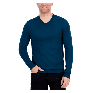 Alfani Men's Long-Sleeve Crewneck Merino Sweater, Dark Kale, 3XL