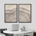 thumbnail image 3 of IDEA4WALL Framed Canvas Print Wall Art Set Oak Wood Tree Rings Nature Illustration Modern Art Decorative Geometric Natural Minimal Artwork for Living Room, Bedroom, Office -, 3 of 5