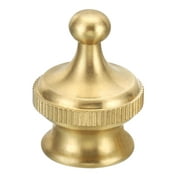 Uxcell 1.1" Tall Brass Lamp Finial Cap Knob Round Lamp Screw Holder Tapped 1/4-27 Table Floor Lamp Shade Decoration