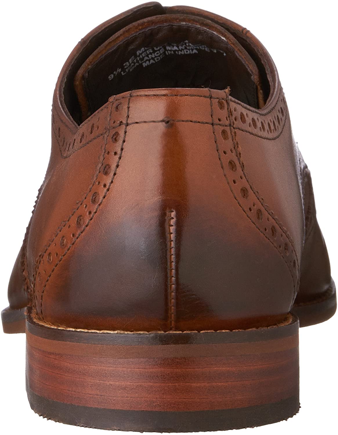 Mens Castellano Wing Leather Wing Tip Derby Shoes - image 3 of 8