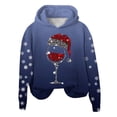 thumbnail image 4 of WEAIXIMIUNG Chandails en Molleton d'Automne Graphiques pour Femmes Automne et Hiver Noël Rouge Verre Imprimé Col Rond Manches Longues Chandail à Capuchon Sport Décontracté (1), 4 of 4