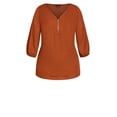 thumbnail image 3 of City Chic Womens Plus Size Sexy Fling Elbow Sleeve Top, 3 of 3