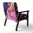 thumbnail image 5 of Designart "Modern Fluid Marble Effect In Purple" Upholstered Modern & Contemporary Accent Chair and Fractals Arm Chair - Multiple Color & Pattern, 5 of 7