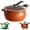 Orange, variant on Large-Capacity Micro Pressure Cooker, Multifunctional Pressure Cooker with Glass Cover, Anti-Scalding Handle, Easy to Clean, Non-Stick Pot for induction cooker and gas stove