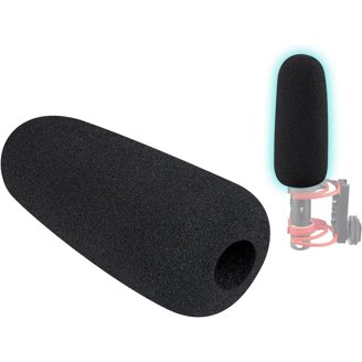 Uxcell 10 Pack Foam Microphone Windscreens - 60mm Long, 19mm Inner Diameter, Black