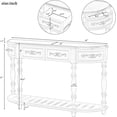 thumbnail image 2 of 52" Retro Curved Console Table Wood Entryway Table with 4 Drawers and 1 Storage Shelf,Sofa Table for Living Room,Foyer,Kitchen,Entryway,Hallway, 2 of 7