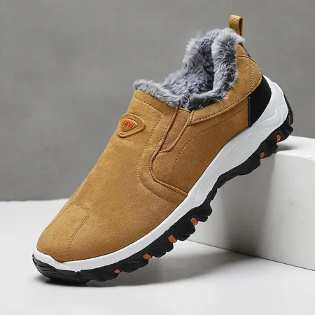 

Men‘s Warm Fleece Slip On Casual Shoes Winter