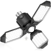 Motion Sensor Garage Light, 8000LM LED Garage Lights Motion Activated, 3 Switch Modes, 6500K Indoor Motion Sensor Light Bulb for Garage, Stairway, Laundry Room, Basement (1 Pack)