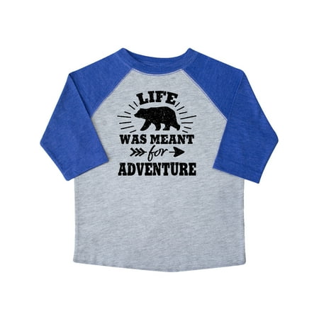 

Inktastic Bear Silhouette Life Was Meant for Adventure with Arrow Gift Toddler Boy or Toddler Girl T-Shirt