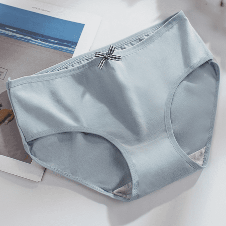 Fulorrnie Underwear for Women Comfort Seamless No Show Cute Panty Briefs Cheeky Banded Waist Waistband Panties  Light Blue  XL